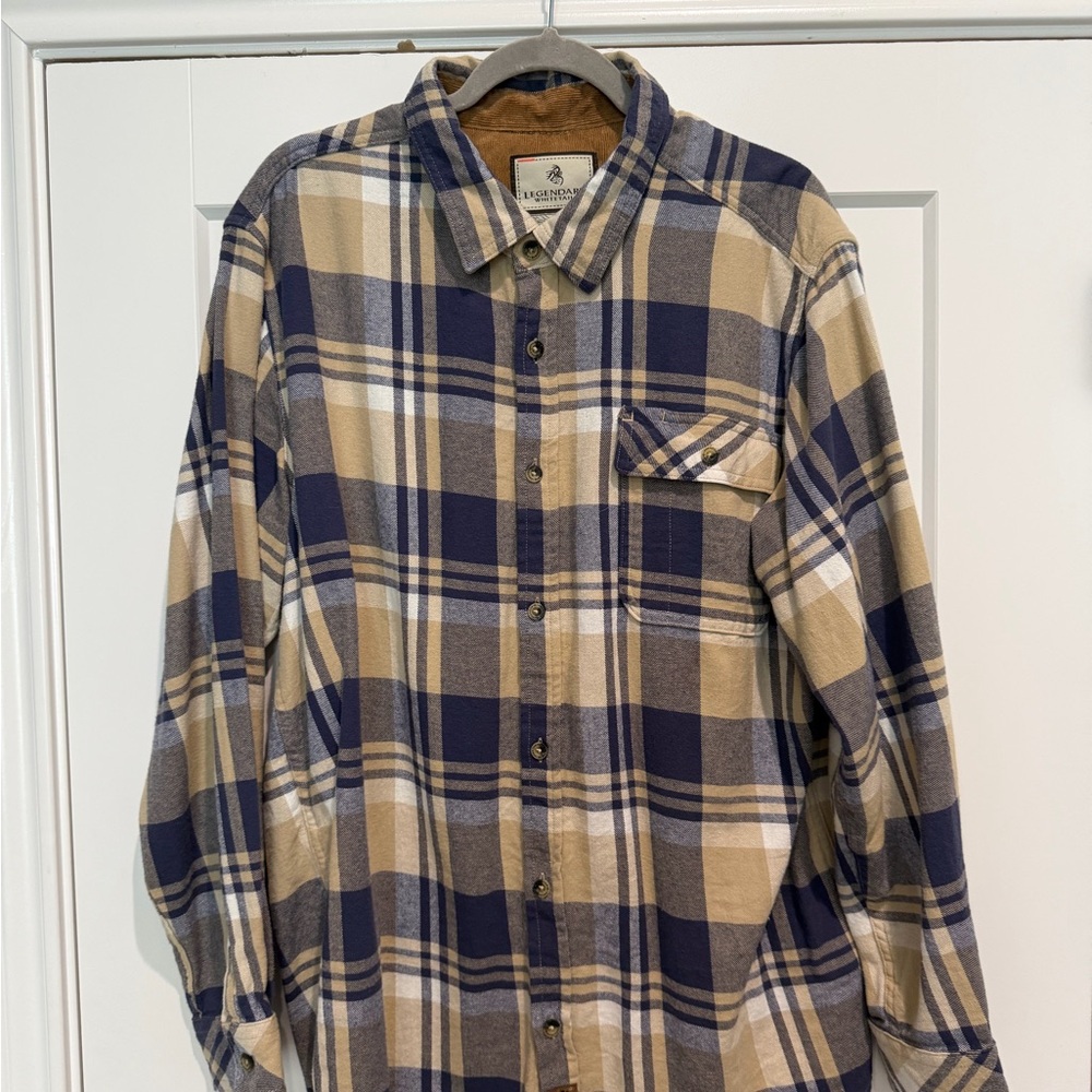 Legendary Whitetails Blue and Tan Plaid Shirt
